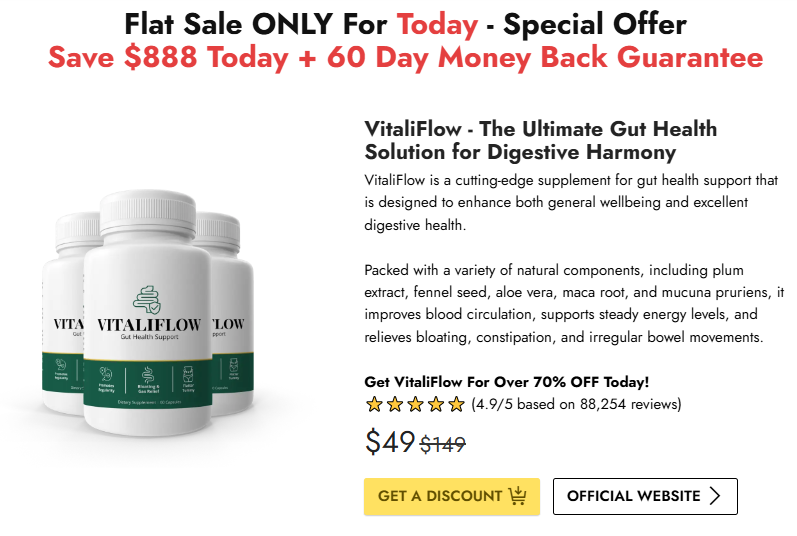 VitaliFlow Gut Health Support